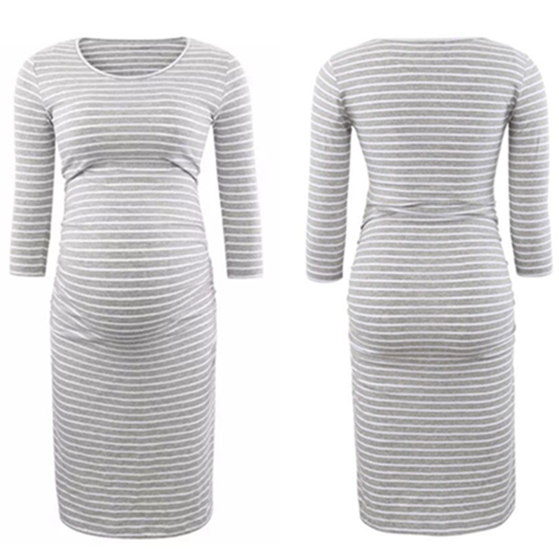 Maternity Breastfeeding Dress Stripe Dress Maternity Baby Nursing Clothes Pregnant Woman Lactation Skirt, Gray
Maternity Breastfeeding Dress Stripe Dress Maternity Baby Nursing Clothes Pregnant Woman Lactation Skirt, Gray