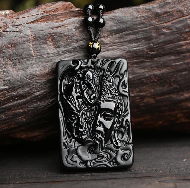 Natural obsidian Buddha demon a read between the pendant necklace male Buddha head domed items manufacturers wholesale gifts
Natural obsidian Buddha demon a read between the pendant necklace male Buddha head domed items manufacturers wholesale gifts