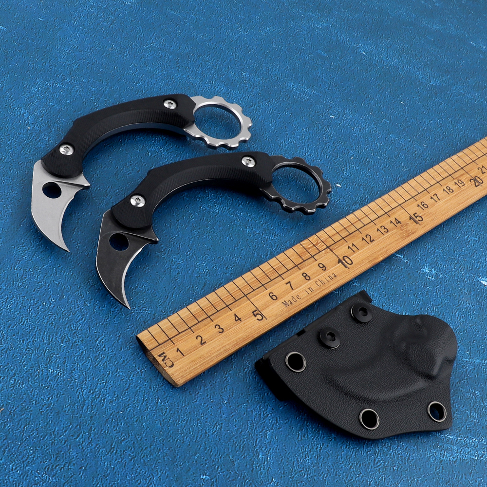 New eagle beak claw fixed claw knife 9cr18mov blade full Tang G10 handle and Kydex pocket outdoor tactical self-defense EDC tool
New eagle beak claw fixed claw knife 9cr18mov blade full Tang G10 handle and Kydex pocket outdoor tactical self-defense EDC tool