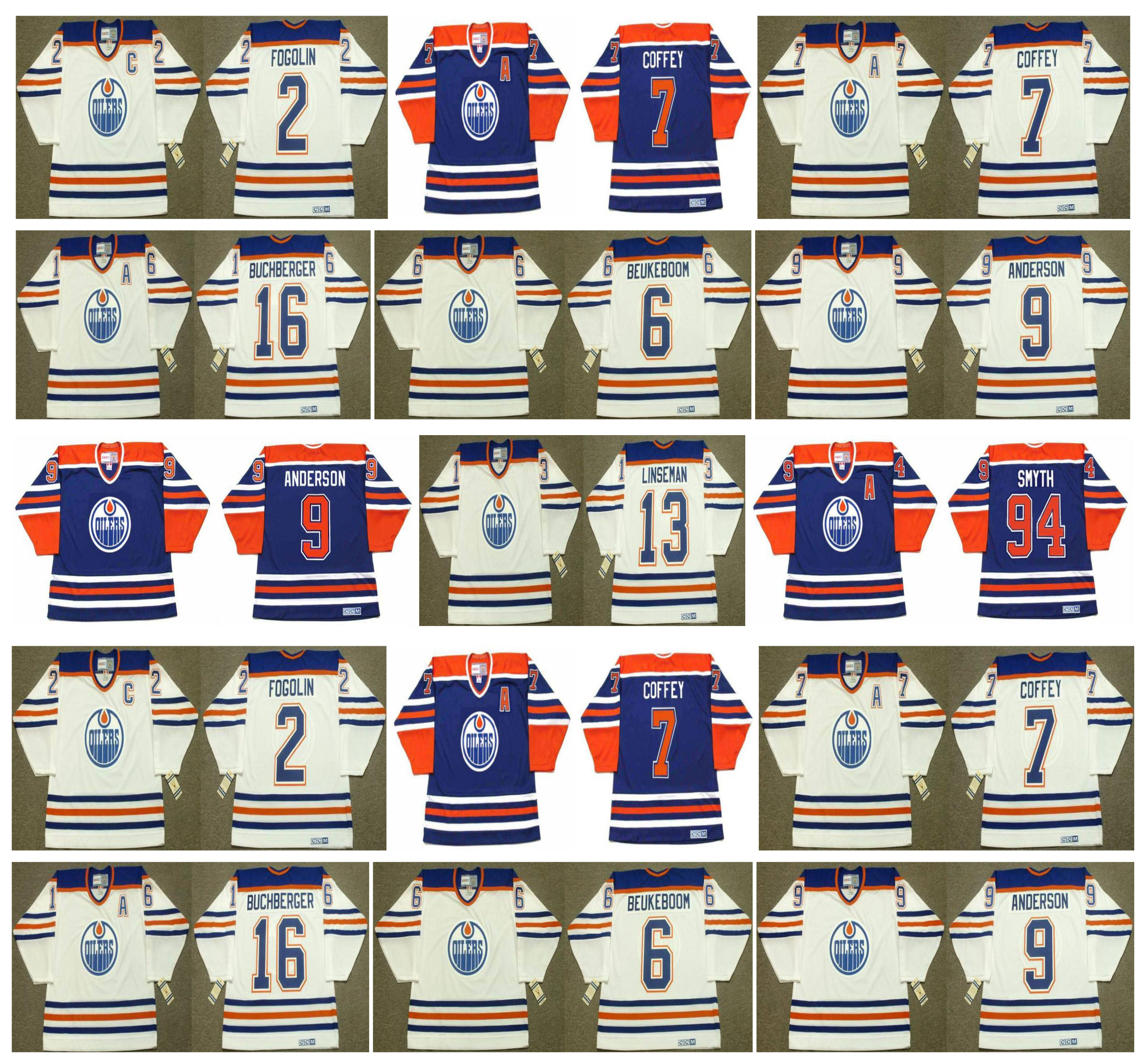 Vintage Edmonton Oilers Jersey 7 Paul Coffey 2 LEE FOGOLIN 16 KELLY BUCHBERGER 6 JEFF BEUKEBOOM ANDERSON 9 SMYTH 31 Grant Fuhr Retro Hockey, As pic
Vintage Edmonton Oilers Jersey 7 Paul Coffey 2 LEE FOGOLIN 16 KELLY BUCHBERGER 6 JEFF BEUKEBOOM ANDERSON 9 SMYTH 31 Grant Fuhr Retro Hockey, As pic
