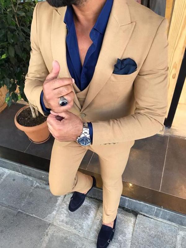 ANNIEBRITNEY Beige 3 Piece Slim Fit Men Fashion Suit Cutsom Groom Wedding Tuxedo Prom Wedding Tailor Made Men Suit With Pants
ANNIEBRITNEY Beige 3 Piece Slim Fit Men Fashion Suit Cutsom Groom Wedding Tuxedo Prom Wedding Tailor Made Men Suit With Pants