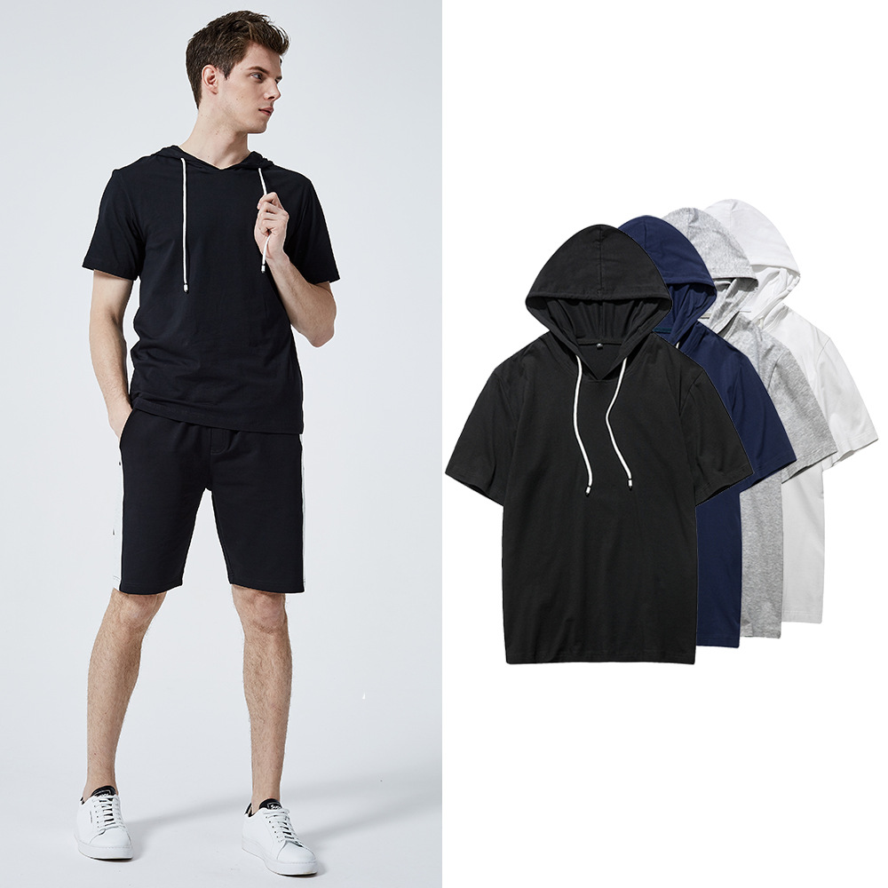 Casual fashion mens hooded tshirt mens summer pure cotton solid loose large short sleeve Tshirt Europe and America half sleeve wholesale, White;black
Casual fashion mens hooded tshirt mens summer pure cotton solid loose large short sleeve Tshirt Europe and America half sleeve wholesale, White;black
