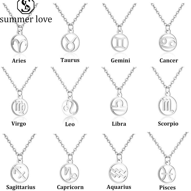 Stainless Steel Pendant Necklace Constellation Zodiac Sign Necklaces Silver Chain For Women 12 Constellations Neckace Jewelry Gift Wholesale
Stainless Steel Pendant Necklace Constellation Zodiac Sign Necklaces Silver Chain For Women 12 Constellations Neckace Jewelry Gift Wholesale