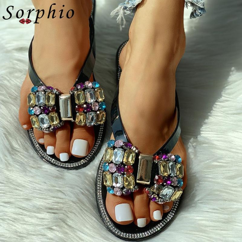 Sorphio Ins Hot Lady Casual slip-on Shoes Woman Elegant Summer butterfly-knot Flip Flops Women Colorful Rhinestone Slippers, Black
Sorphio Ins Hot Lady Casual slip-on Shoes Woman Elegant Summer butterfly-knot Flip Flops Women Colorful Rhinestone Slippers, Black