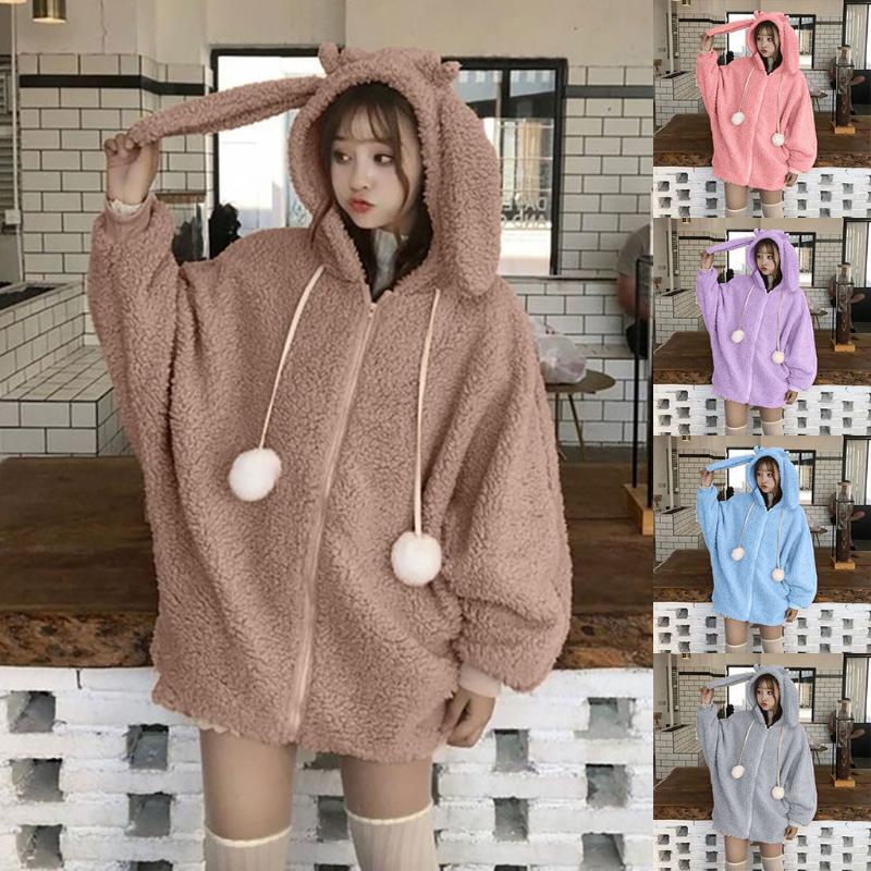 Fashion Winter Clothes Womens Ladies Winter Warm Faux Fur Coat Jacket Solid Hooded Ear Outerwear abrigo peluche mujer, Blue
Fashion Winter Clothes Womens Ladies Winter Warm Faux Fur Coat Jacket Solid Hooded Ear Outerwear abrigo peluche mujer, Blue