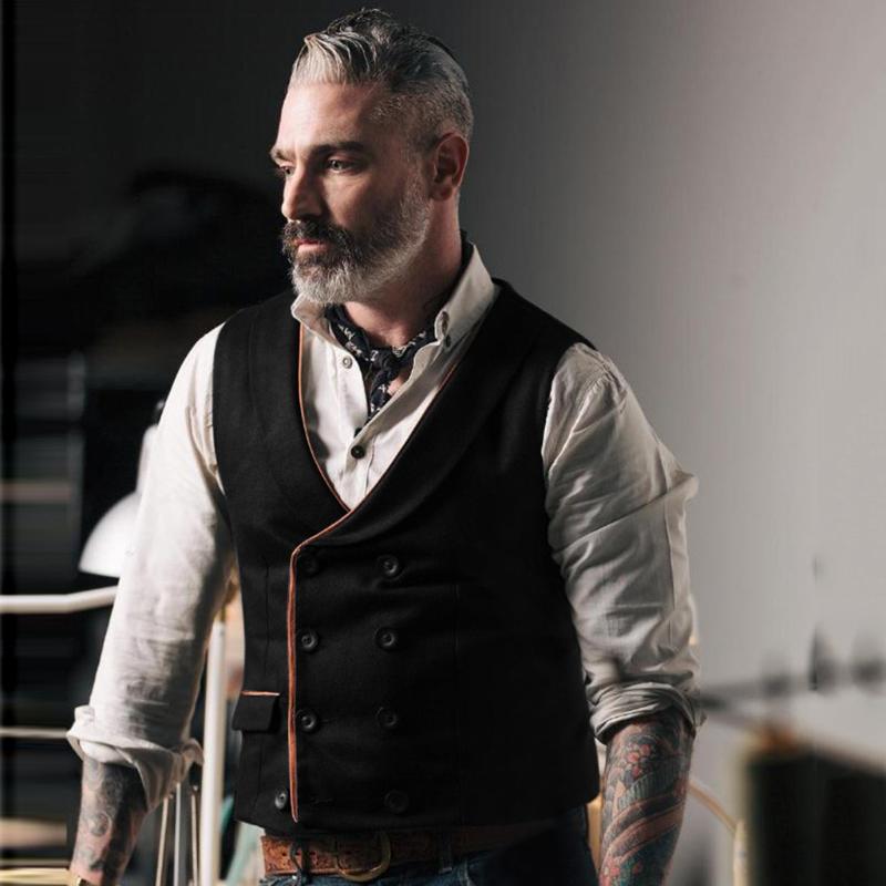 European And American Fashion Retro Mens Solid Color Double-breasted Pocket Vest High Quality Support Wholesale Dropshipping, As pic
European And American Fashion Retro Mens Solid Color Double-breasted Pocket Vest High Quality Support Wholesale Dropshipping, As pic