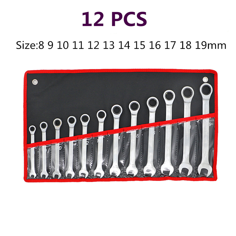 12Pcs/Set Ratchet Combination Wrench Set Chrome Vanadium Steel Wrench Set Tools for Repair A of
12Pcs/Set Ratchet Combination Wrench Set Chrome Vanadium Steel Wrench Set Tools for Repair A of