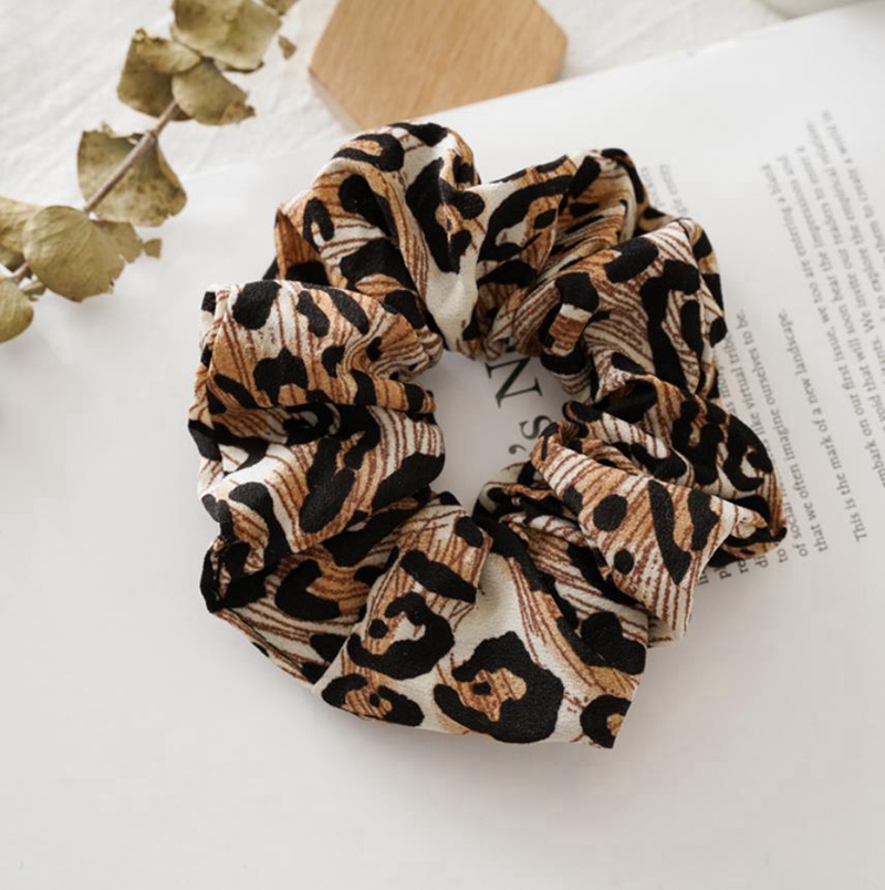 Women Hairbands Elastic Leopard Hairband Scrunchy Hair Ties Ring Rubber Band Girls Ponytail Holder Fashion Hair Accessories 11 Colors DW5136