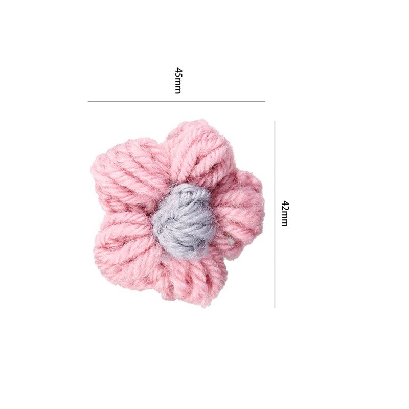 3 piece set of wool flower brooch set with handmade flower pin female fashion