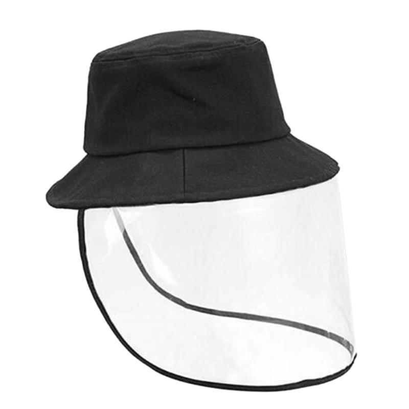 New Anti-fog Anti-spitting Protective Bucket Hat with Transparent Face Cover Sandproof Sun Protection Anti-dust Hat VJ-Drop