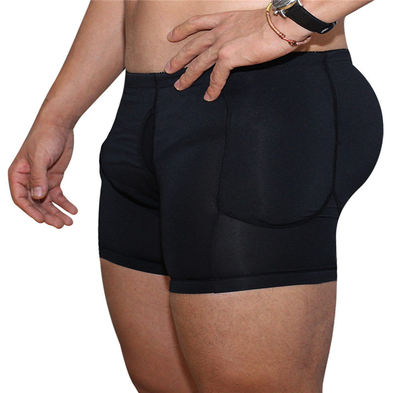 Men Butt lifter Boxer Hot Body Shaper Sexy Enhancing Padded Seamless Underwear Fake Ass Hip Up Man Shapewear Plus Size Black Beige