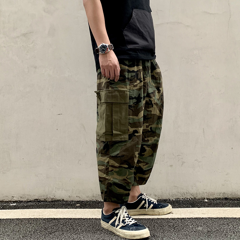 Multi-Pocket Camouflage Cargo Pants Men's Safari Style Ankle-Length Trousers Streetwear Elastic Waist Baggy Pants Men
Multi-Pocket Camouflage Cargo Pants Men's Safari Style Ankle-Length Trousers Streetwear Elastic Waist Baggy Pants Men