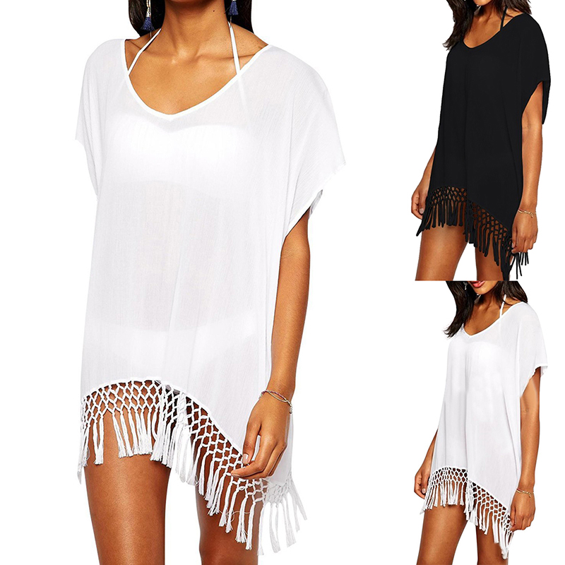 Ladies Sexy V-neck Cover Up Solid Color Blouse Beach Clothes Bat Sleeve Blouse Oversized Beachwear Cover Up Chiffon Shirt
Ladies Sexy V-neck Cover Up Solid Color Blouse Beach Clothes Bat Sleeve Blouse Oversized Beachwear Cover Up Chiffon Shirt