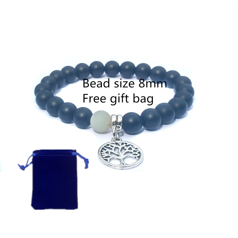 8mm natural stone Amazon agate life tree pendant bracelet lovers brothers friendship meaning energy bracelet
