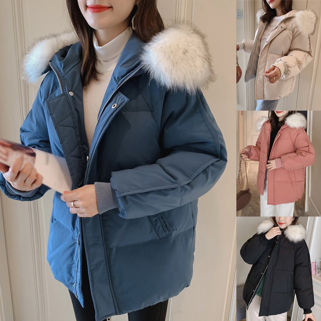 Fashion Women Winter Warm Cotton Hooded Winter Jacket Long-Sleeved Coat Women Parkas, Beige
Fashion Women Winter Warm Cotton Hooded Winter Jacket Long-Sleeved Coat Women Parkas, Beige