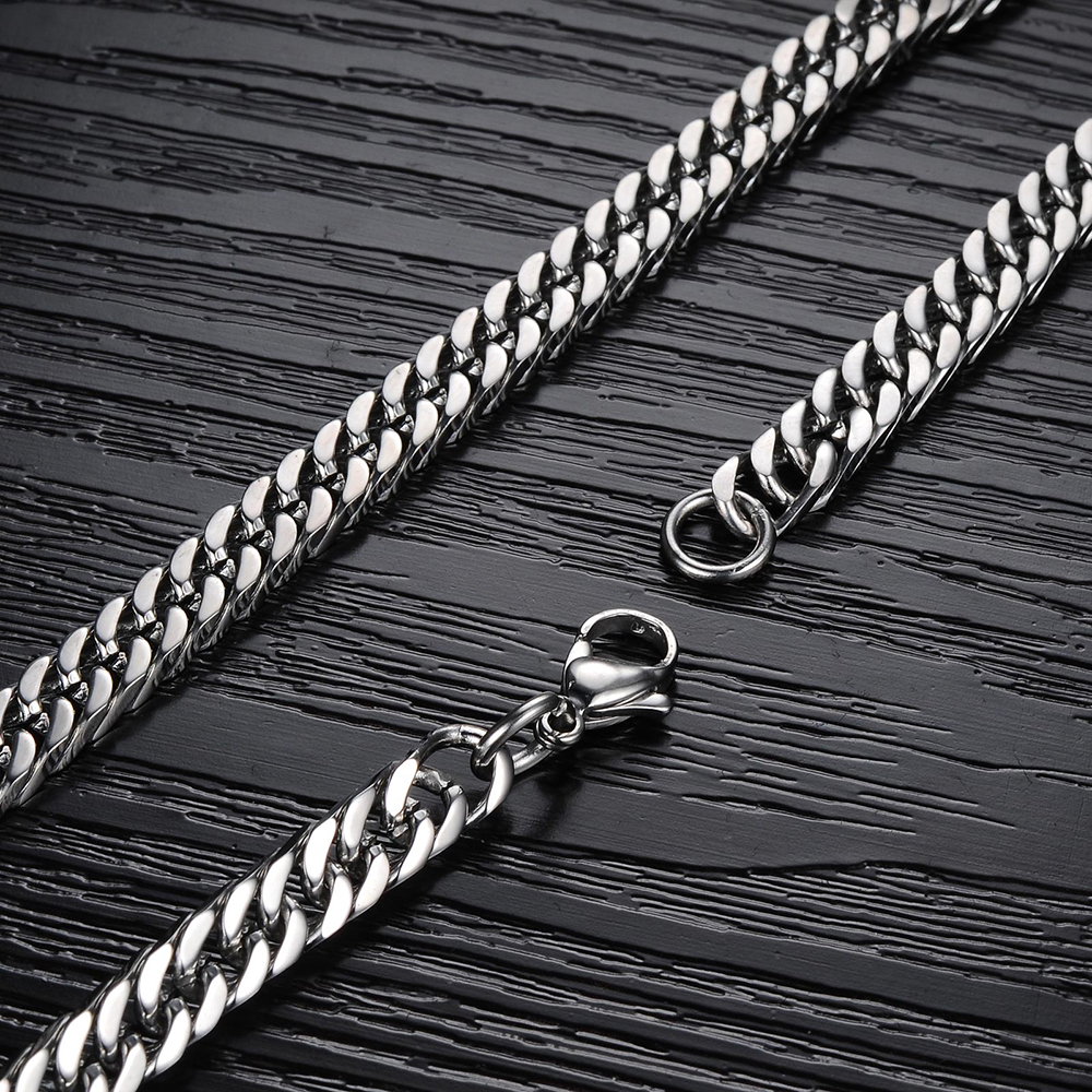 Heavy Thick Titanium Steel Chain Necklace Fashion Cool Men 316L Steel Steel Link Chain Jewelry Accessories