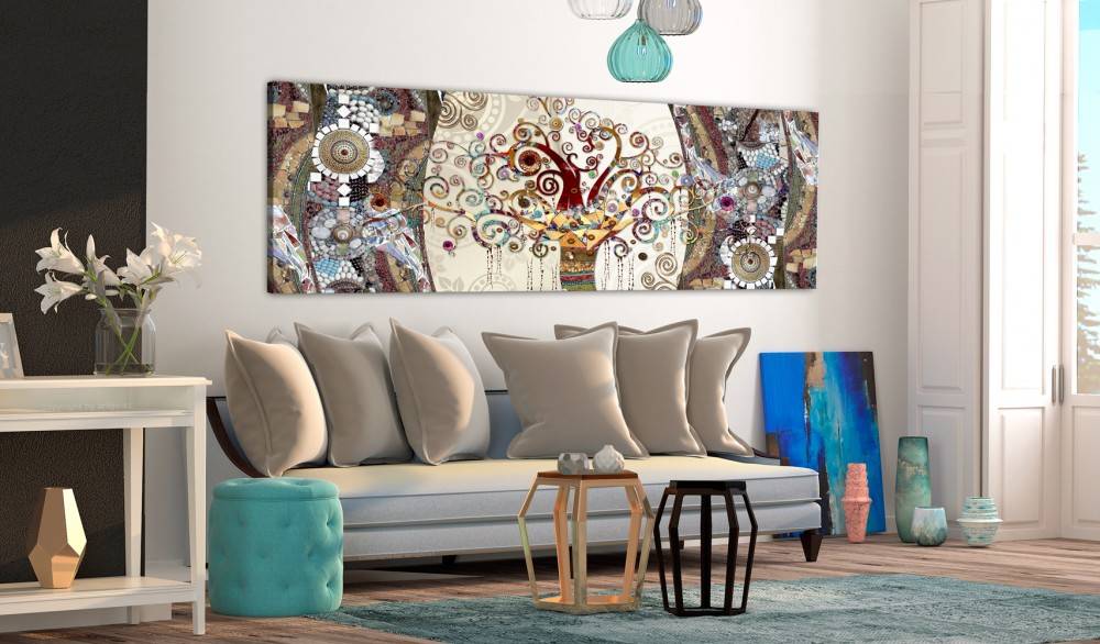 Abstract Colored Gem Tree Oil Painting on Canvas Home Decor Wall Art Canvas Print Art Decor Watercolor Landscape Multicolor