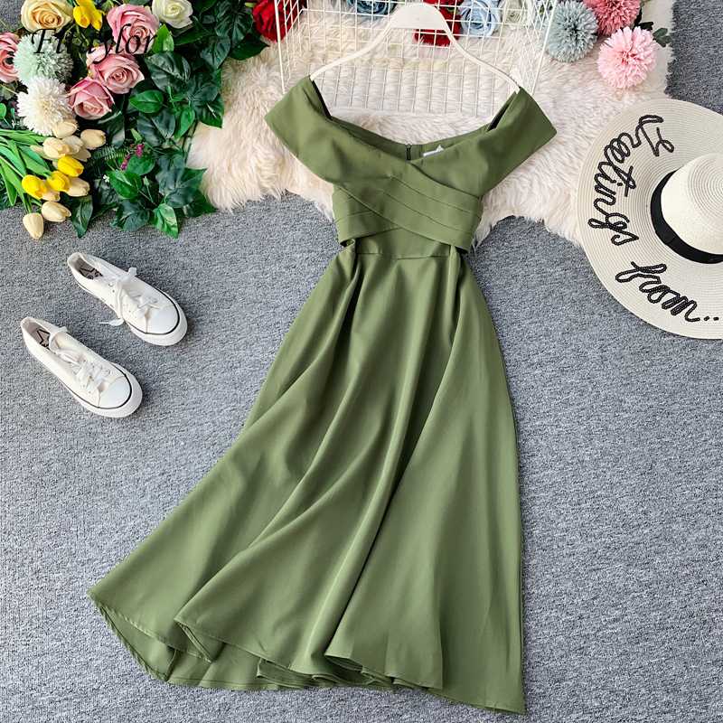 Fitaylor Vintage Slim Ruffles Sexy Off Shoulder Summer Autumn Midi Long Dress Vestido Women Casual Elegant Party A-Line Vestidos, Black
Fitaylor Vintage Slim Ruffles Sexy Off Shoulder Summer Autumn Midi Long Dress Vestido Women Casual Elegant Party A-Line Vestidos, Black