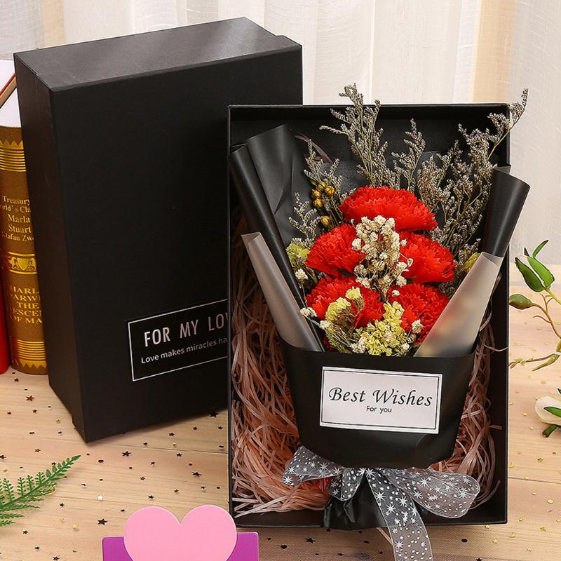 

Valentine's Day Mother's Day Gift Rose Soap Flower Bouquet Variety Flower Mix Carnation Bouquet Wedding Party Decoration