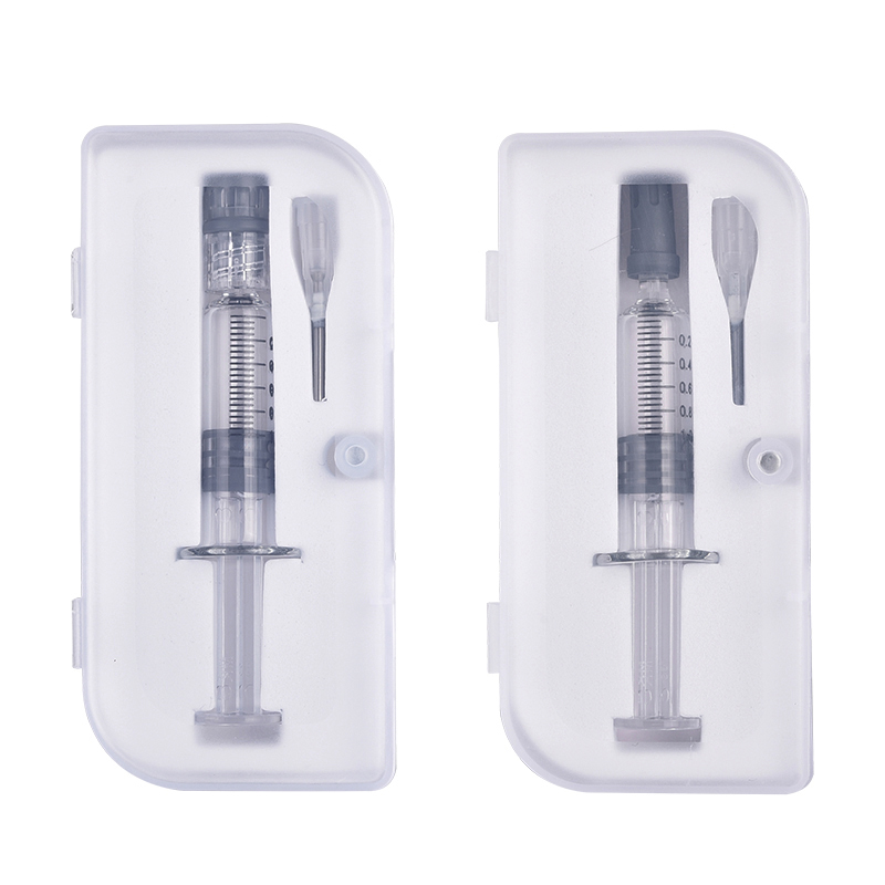 Portable Clear Luer Lock Luer Head Glass Syringe 1ml With Gift Box Package Coil Jig Tool Injection For Thick Oil Vape Carts