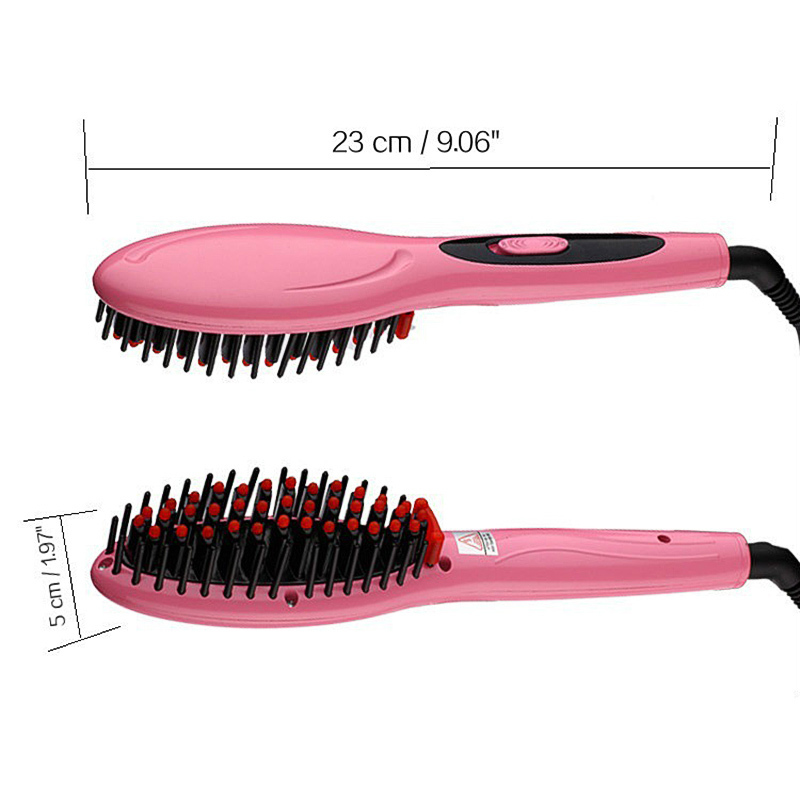 Hot 5 Colors Electric Hair Straightener Comb Iron Brush Ceramic Straight Hair Comb Auto Massager EU/US Plug Hair Styling Combs