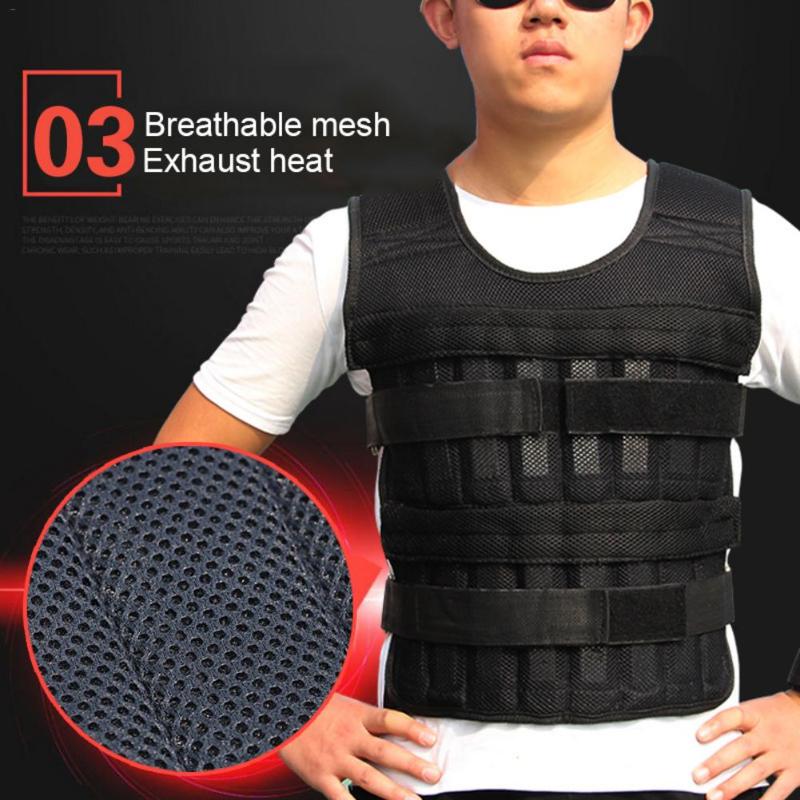 Loading Weighted Vest For Boxing Training Workout Fitness Equipment Adjustable Waistcoat Jacket Sand Clothing Weight Plates 4