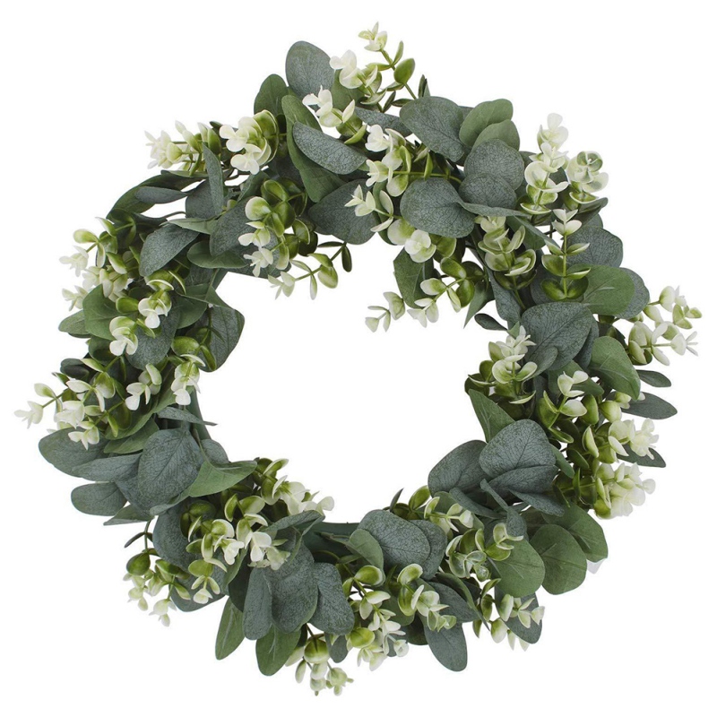 Green Leaf Eucalyptus Wreath For Festival Celebration Front Door/Wall/Fireplace Laurel/Eucalyptus Hanger Home Relaxed Decor, As pic 
Green Leaf Eucalyptus Wreath For Festival Celebration Front Door/Wall/Fireplace Laurel/Eucalyptus Hanger Home Relaxed Decor, As pic
