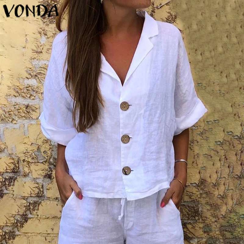 VONDA Tunic Women Tops Vintage 3/4 Sleeve Casual Loose Blouse 2020 Summer Beach Shirts Bohemian Sexy Party Tops Plus Size Blusa, White
VONDA Tunic Women Tops Vintage 3/4 Sleeve Casual Loose Blouse 2020 Summer Beach Shirts Bohemian Sexy Party Tops Plus Size Blusa, White