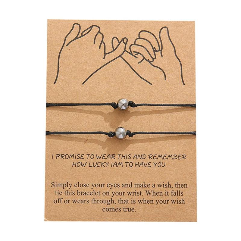 Pinky Promise Bracelets for Couple Best Friends Family Adjustable Friendship Bracelet Long Distance Matching Bracelets
Pinky Promise Bracelets for Couple Best Friends Family Adjustable Friendship Bracelet Long Distance Matching Bracelets