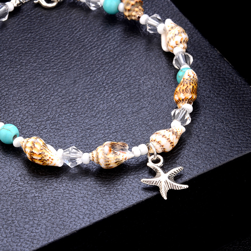 Handmade Starfish Conch Anklet Pearl Beach Women Sexy Romantic Bohemian Anklet Bracelet