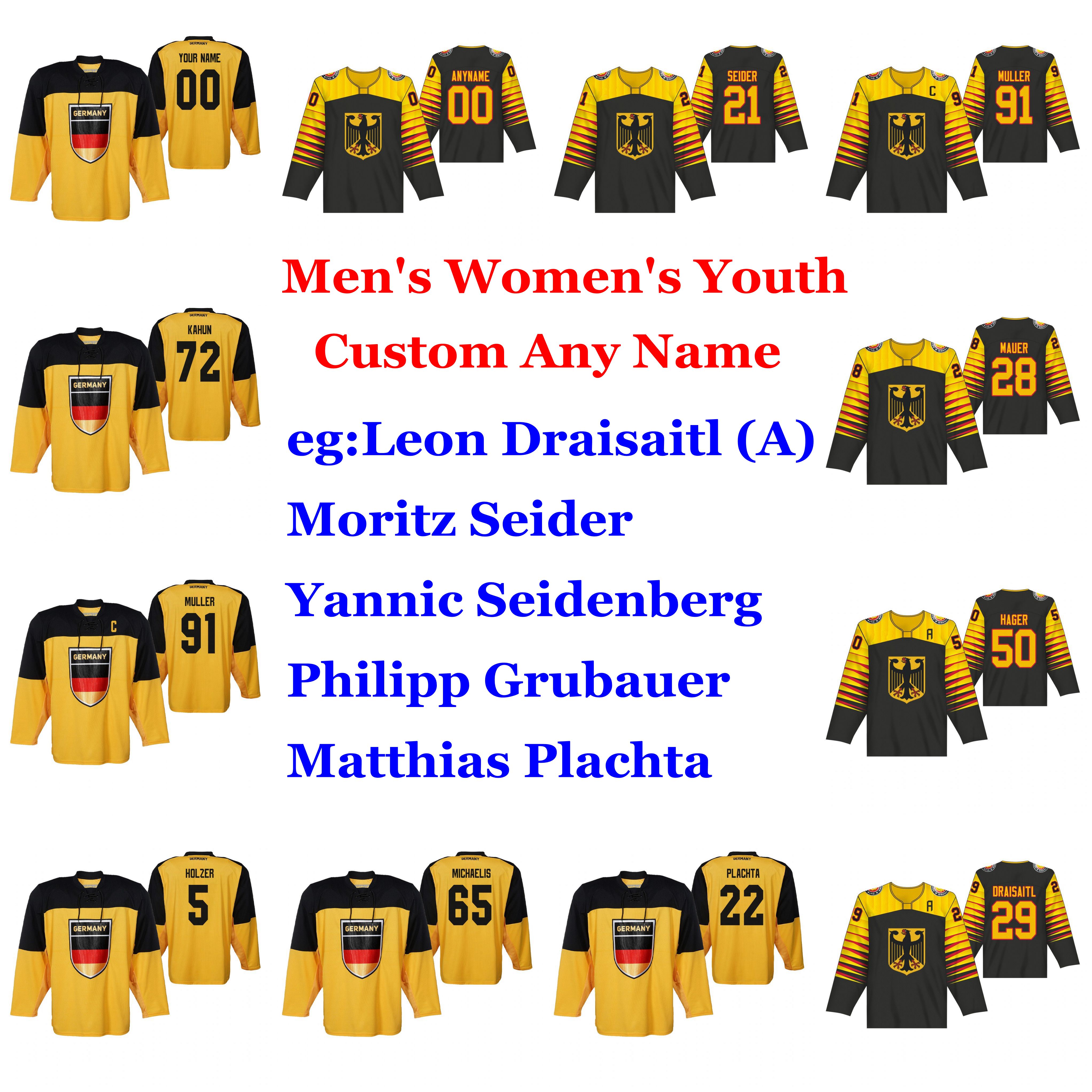 Germany 2019 IIHF World Championship Hockey Jerseys Moritz Muller Jersey Patrick Hager Leon Draisaitl Seider Frank Mauer Custom Stitched, Youth yellow
Germany 2019 IIHF World Championship Hockey Jerseys Moritz Muller Jersey Patrick Hager Leon Draisaitl Seider Frank Mauer Custom Stitched, Youth yellow