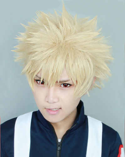 My Hero Academia Boku No Hiro Akademia Bakugou Katsuki Bakugo Cosplay Hair Wig