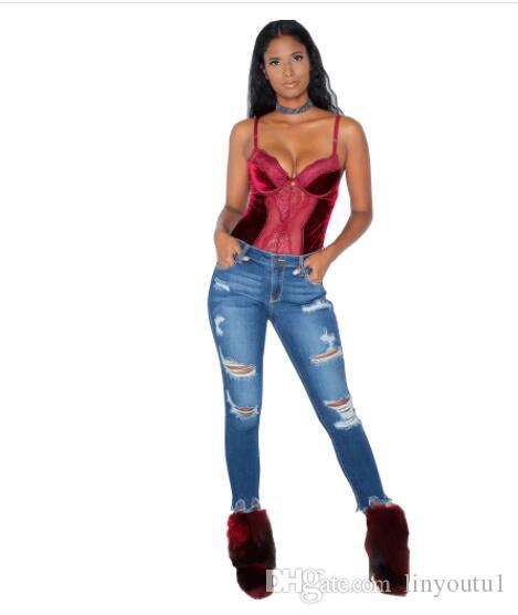 2020 Autumn New Skinny High Waist Blue Jeans Woman Casual Ripped Distressed Pants Ladies Washed Streetwear Jeans Womens
