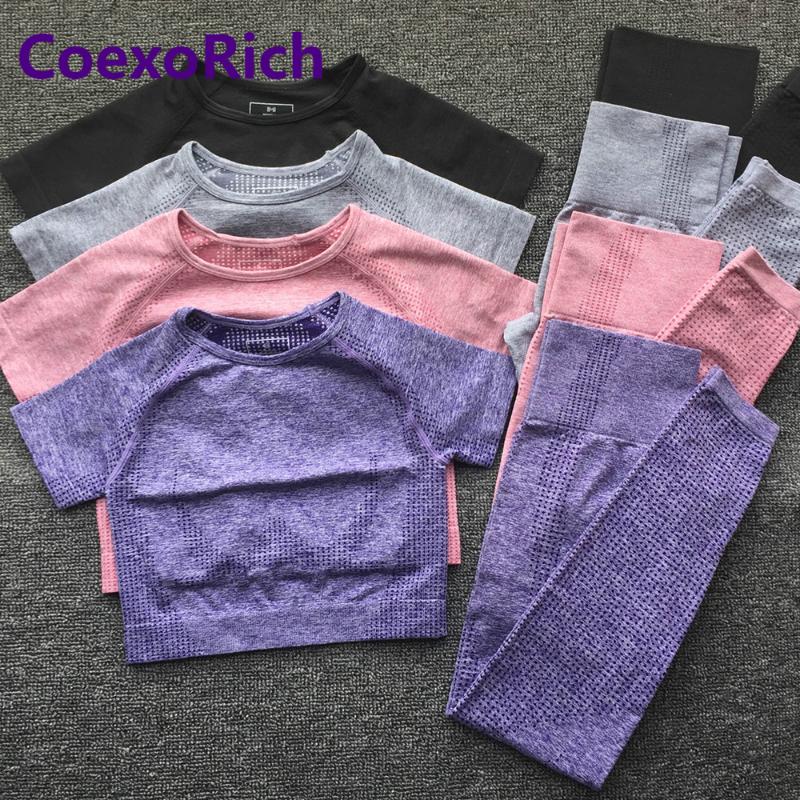 Women Yoga Set 2 Piece Vital Seamless Sport Suit Gym Clothes Short Sleeve Fitness Crop Top Shirt Running High Waist Leggings, 0207 gray top 
Women Yoga Set 2 Piece Vital Seamless Sport Suit Gym Clothes Short Sleeve Fitness Crop Top Shirt Running High Waist Leggings, 0207 gray top