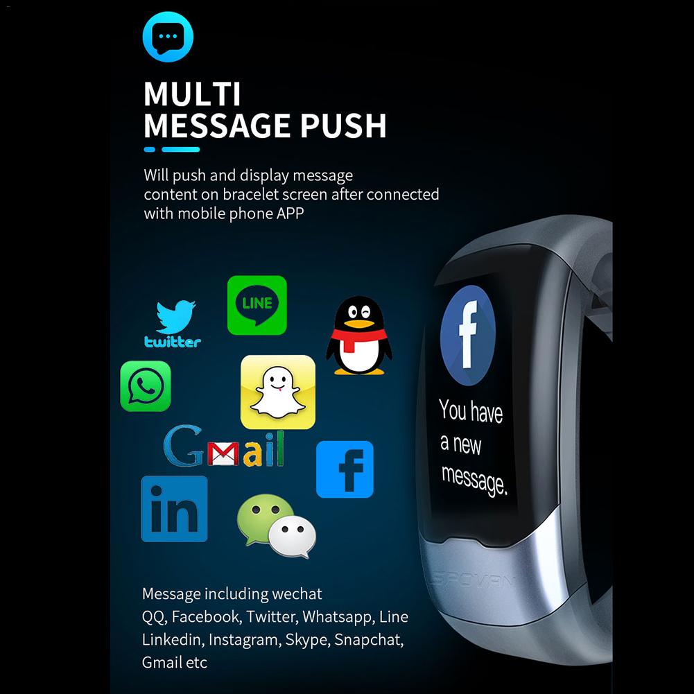 H02 Color Screen Waterproof Smart Bracelet Heart Rate Monitor Health Ffitness Bluetooth Tracker Smart Watch For Sport PK MI Band4
H02 Color Screen Waterproof Smart Bracelet Heart Rate Monitor Health Ffitness Bluetooth Tracker Smart Watch For Sport PK MI Band4