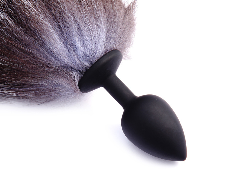 Adult Diary Silicone Butt Plug, Black Fox Tail Anal Plug, Soft Erotic Anal Beads Sex Toys For Women, Adult Games Sex Products C18112701 - view 5