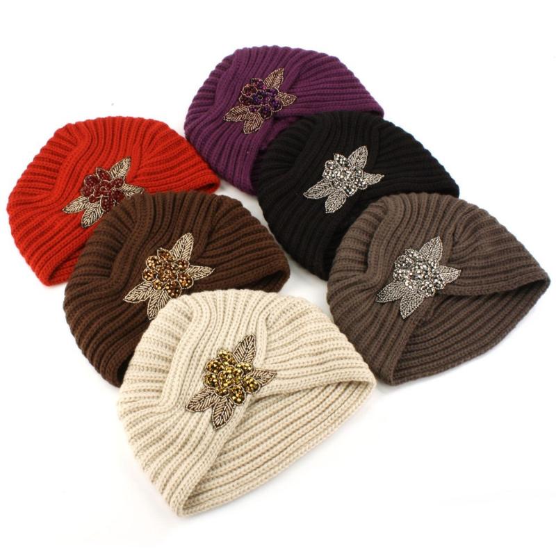 Women's Knitted Beanie Headband Crochet Headwrap Metal Jewel Winter Warm knit Turban
Women's Knitted Beanie Headband Crochet Headwrap Metal Jewel Winter Warm knit Turban