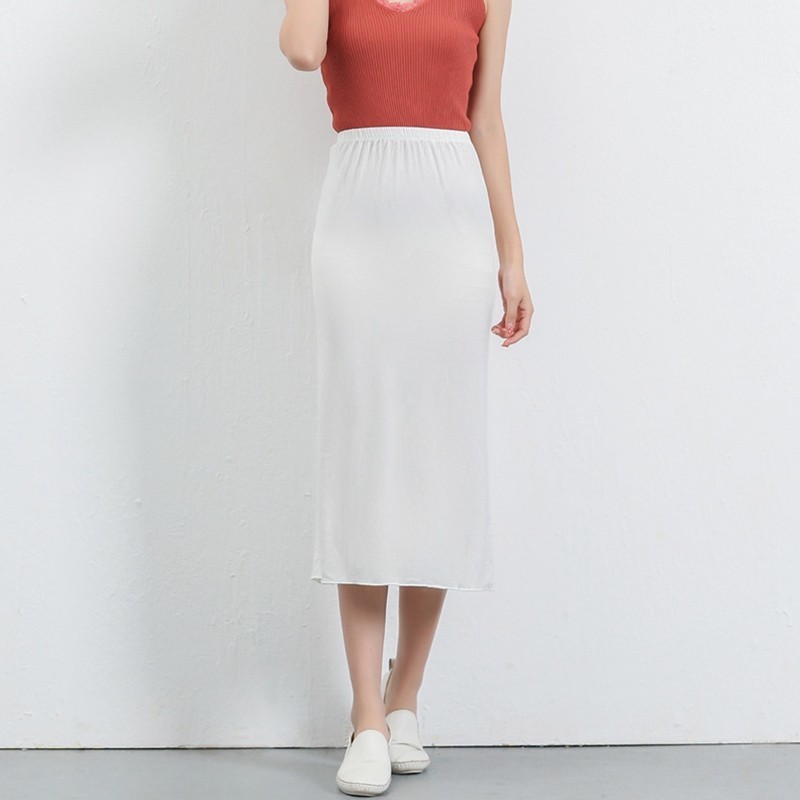 Modal comfortable and breathable backing skirts Woman Anti-lighting bottoming skirts summer hip package solid women, White-short38cm
Modal comfortable and breathable backing skirts Woman Anti-lighting bottoming skirts summer hip package solid women, White-short38cm