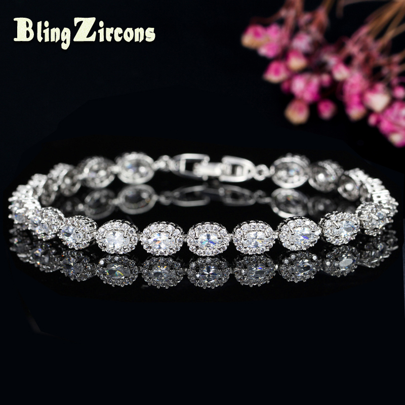 Link, Chain BeaQueen Brand Women Silver Color Jewelry Perfect Oval Cut Cubic Zirconia Stone Charming Tennis Bracelets Bangles B044
Link, Chain BeaQueen Brand Women Silver Color Jewelry Perfect Oval Cut Cubic Zirconia Stone Charming Tennis Bracelets Bangles B044