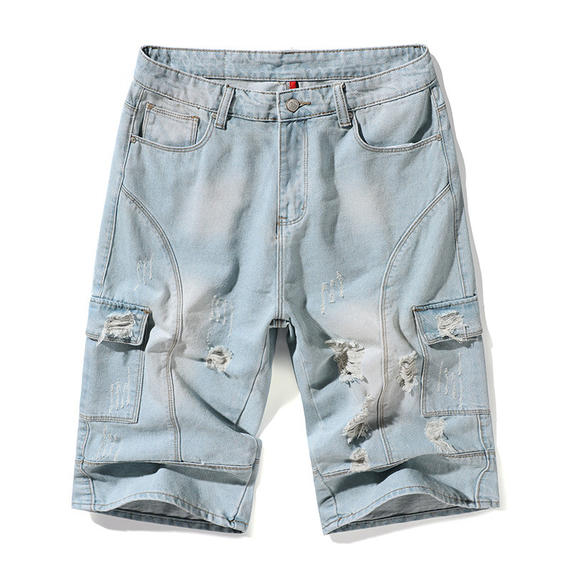 MORUANCLE Mens Summer Destroyed Short Jeans Fashion Hi Street Ripped Cargo Denim Shorts For Man Straight Fit Plus Size 28-42, Sky blue
MORUANCLE Mens Summer Destroyed Short Jeans Fashion Hi Street Ripped Cargo Denim Shorts For Man Straight Fit Plus Size 28-42, Sky blue