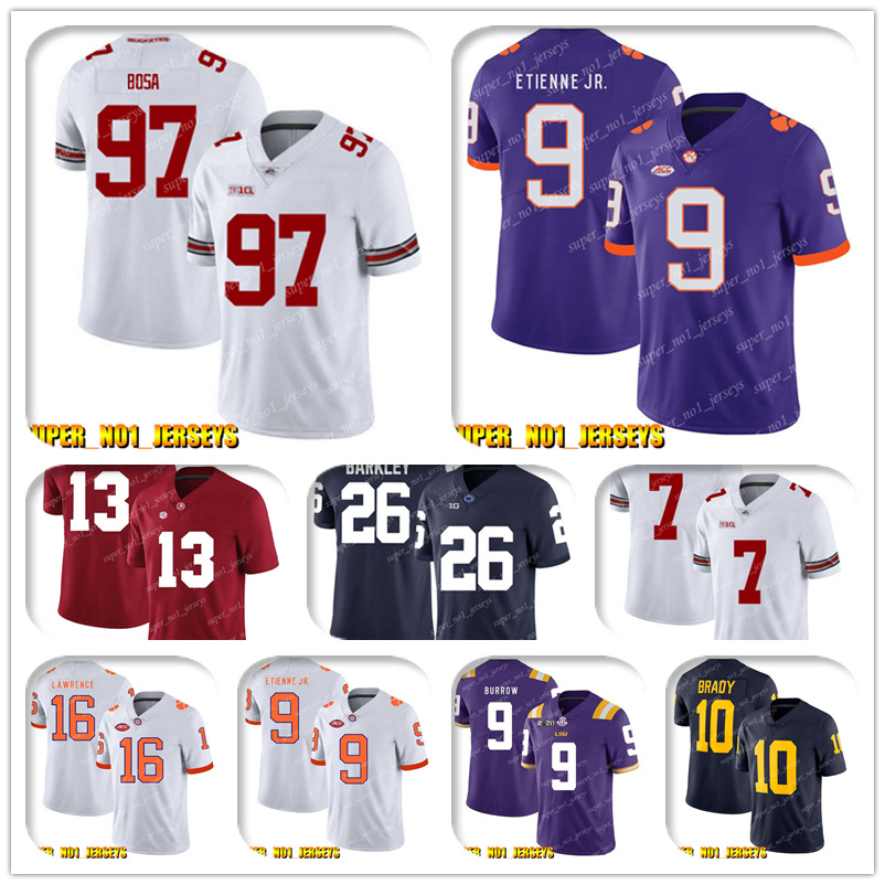 NCAA 97 Nick Bosa 9 Travis Etienne Jr. Clemson Tigers College Football Jersey Sam Darnold Le'Veon Bell Jamal Adams C.J. Mosley
NCAA 97 Nick Bosa 9 Travis Etienne Jr. Clemson Tigers College Football Jersey Sam Darnold Le'Veon Bell Jamal Adams C.J. Mosley