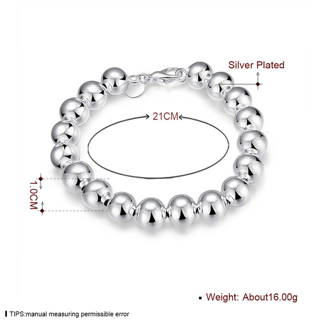 Hot sale best gift 925 silver 8M prayer beads bracelet - Solid DFMCH126, brand new fashion 925 sterling silver plate Chain link bracelets