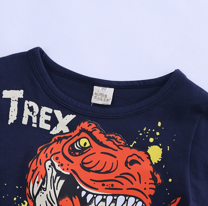 Kids Clothes Dinosaur Printed Boy T Shirts Cotton Baby Boys Tees Short Sleeve Children Tops Summer Kids Clothing 3 Colors DHW2429