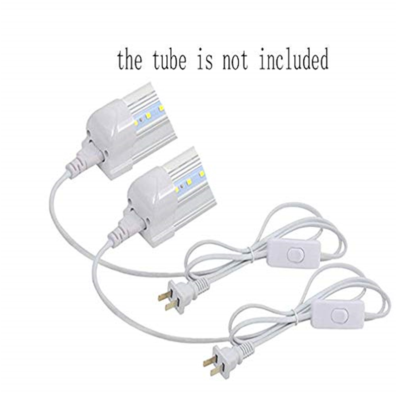 Power Cable Wire for T5/T8 Wire Connector Power Cord 2Pin LED Tube, Extension Cord for Integrated LED Fluorescent Tube Light Bulb US-Plug