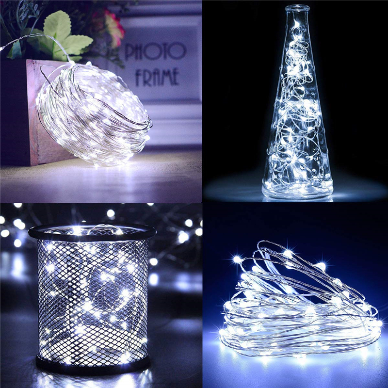 Solar String Lights LED Fairy Lighting Copper Wire 8 Modes Outdoor Strip Deorative Lamp for Patio, Gate, Yard, Party, Christmas Waterproof
