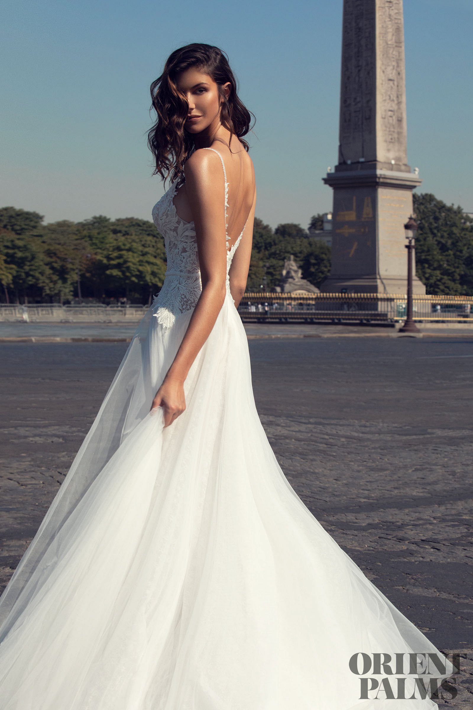 Bohemian Wedding Dresses Spaghetti Sexy Backless Belt A Line Tulle Sweep Train Beach Wedding Dress Plus Size Boho Bridal Gowns Beaded