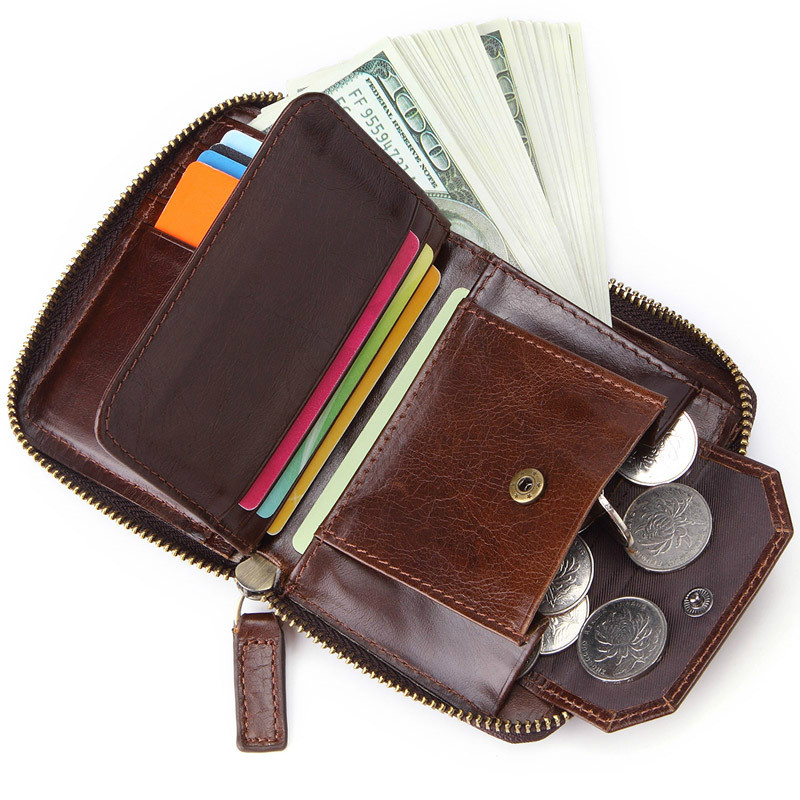 Genuine leather men wallet with coin pocket vintage hasp mens wallets with card holder short zip coin purse for men, Brown
Genuine leather men wallet with coin pocket vintage hasp mens wallets with card holder short zip coin purse for men, Brown