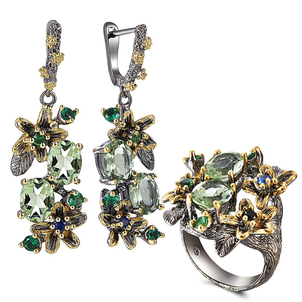 Pretty Neaklace/Earrings 2pc Set Big Tea drop Olivine Stone Jewelry Sets Color Crystal Party Jewellery for Women, Olive green
Pretty Neaklace/Earrings 2pc Set Big Tea drop Olivine Stone Jewelry Sets Color Crystal Party Jewellery for Women, Olive green