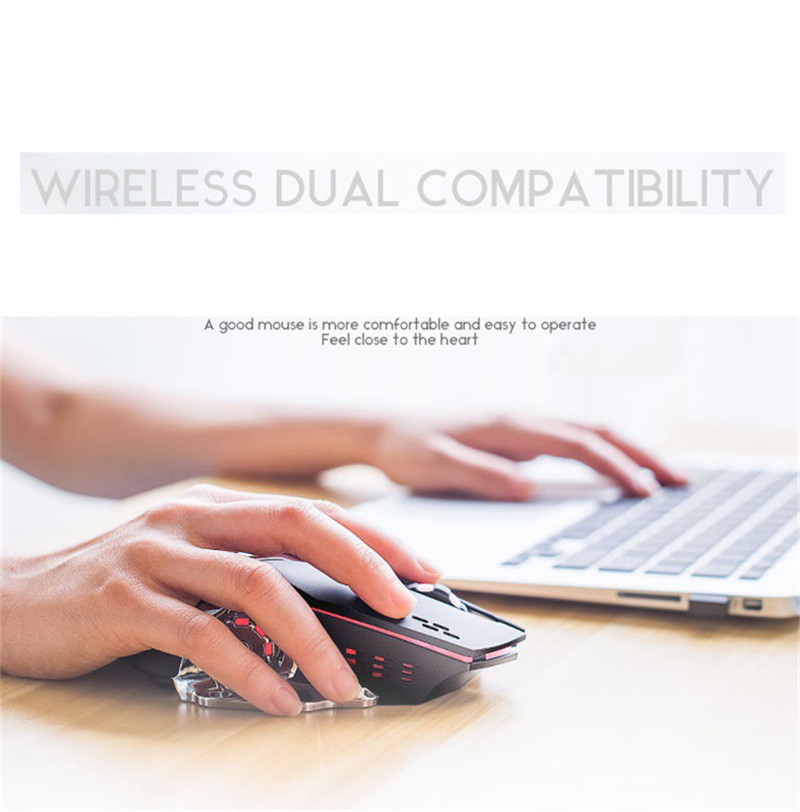 Wireless Mouse 7 Color Glow Gaming Mouse 2.4G Wireless Transmission Frequency 2000dpi Photoelectric Resolution Mice For Laptop Tablet