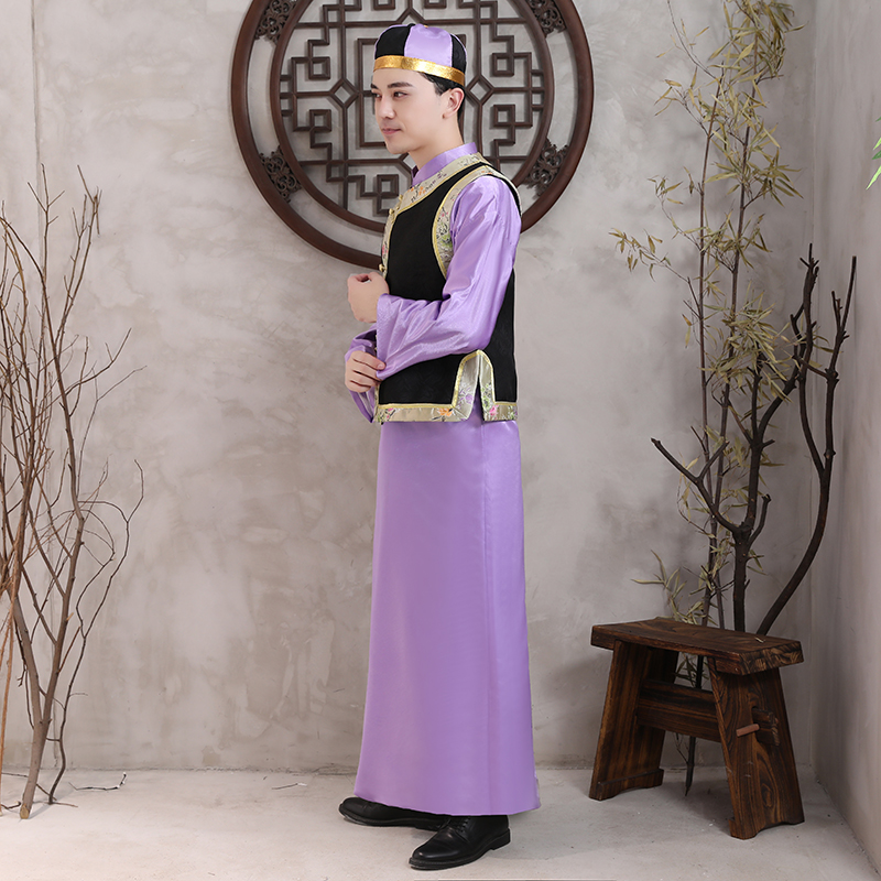 Chinese Traditional men Costume Ancient Prince Cosplay garment Qing Dynasty robe male Ethnic Clothing cheongsam Folk Clothes